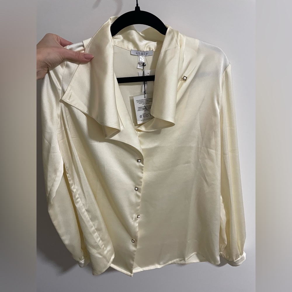 ATOIR ivory silk blouse